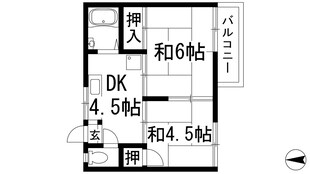 グリーンハイム萩原２の物件間取画像